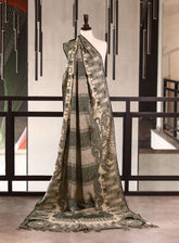 Royal Fashion Embroidered Woolen Shawls - RF25SH A6J063 Bottle Green